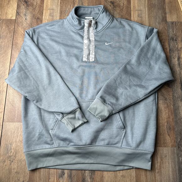 Nike Therma Fit Training Crew Jacket Women's‎ Medium Gray Athletic Training 5267 - Picture 1 of 12